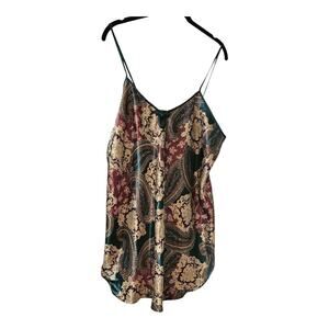 Inner Most Womens Paisley Silky Lingerie Emerald Green Gold Maroon NO SIZE TAG